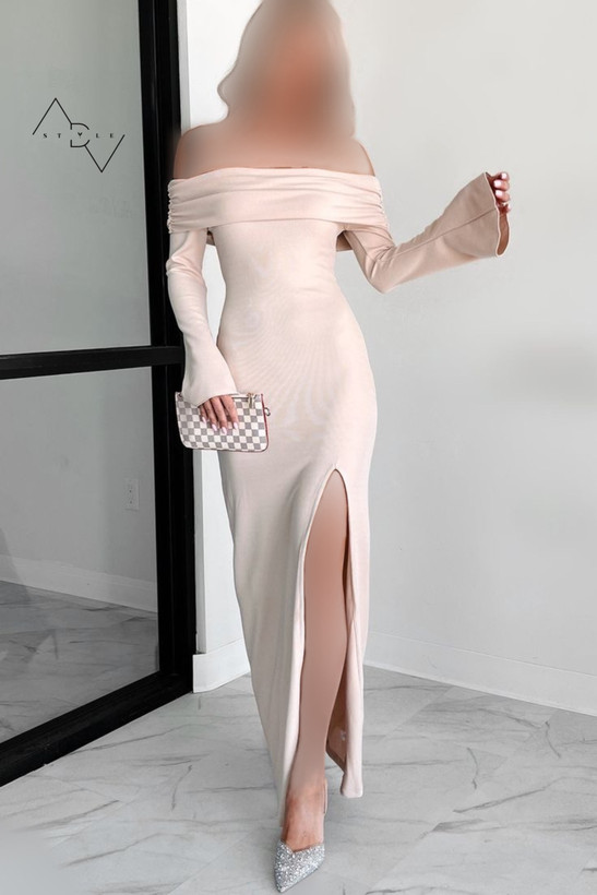 پیراهن آفشولدر چاکدار کبریتی