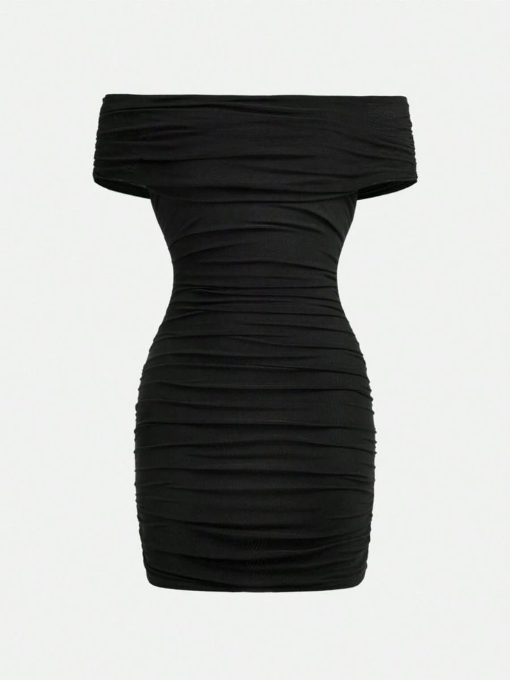 پیراهن آف شولدر پهلو چین‌دار لاکرا