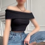 کراپ تاپ یقه برگردان