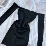 پیراهن کوتاه دکلته آستین بلند کبریتی