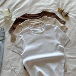 تیشرت یقه گرد بیسیک کبریتی