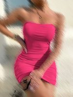 پیراهن دکلته چین دار کبریتی