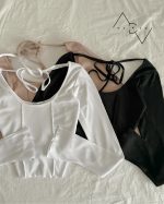 کراپ رگه‌دوزی آستین بلند کبریتی - Image 6