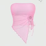 کراپ دکلته حریر با آستر کبریتی