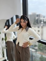 بافت یقه چرم زیپ‌دار وارداتی