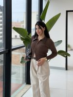 بافت یقه چرم زیپ‌دار وارداتی - Image 6